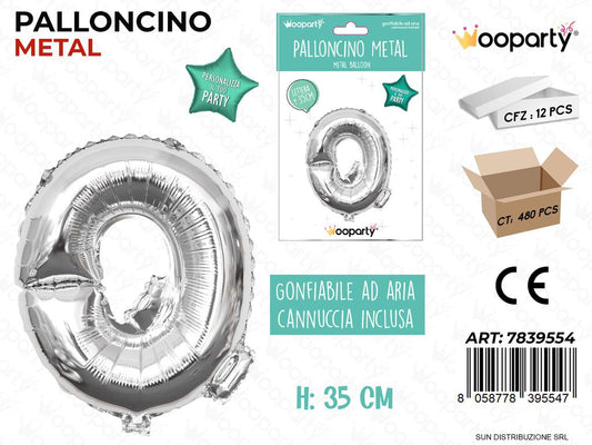 Palloncino Argento Metal 35CM L. Q