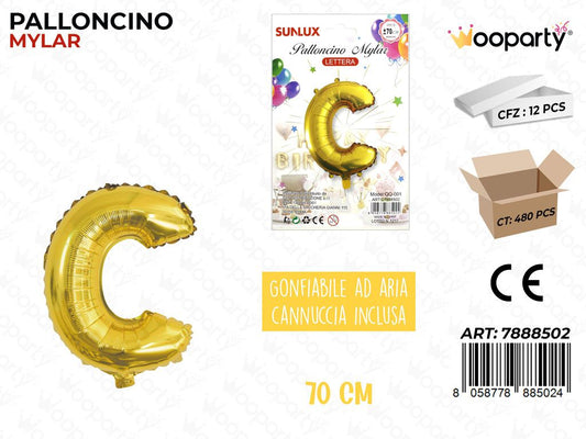 Palloncino Metal Oro Let. c 70CM