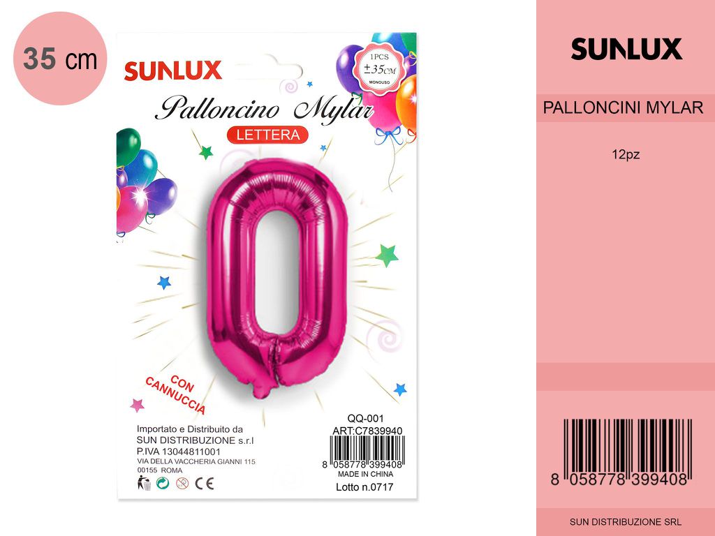 Palloncino Mylar Fucsia Lettera o