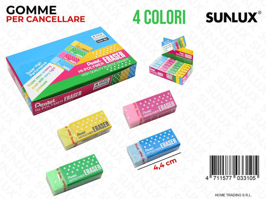 Gomme Zeh per Cancellare Col. Ass. 4.4CM / Pz da 48