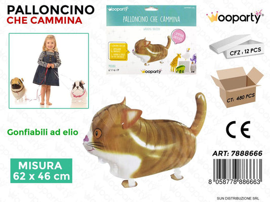 Palloncino Che Cammina Gatto 62*46CM