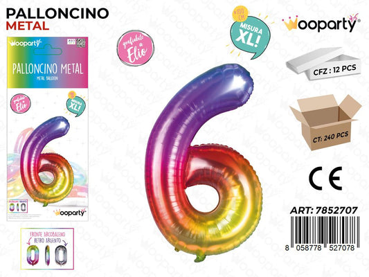 Palloncino Metal M.color N.6 100CM