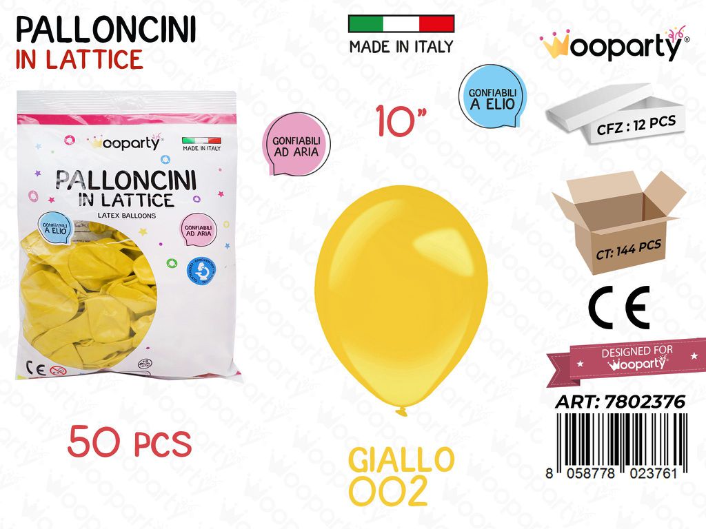 Wooparty Palloncini Lattice Giallo 10 50PCS