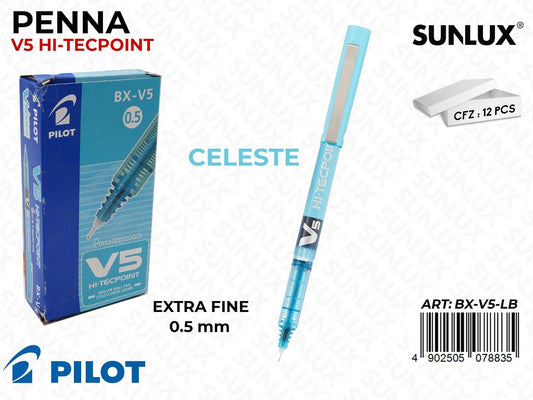 Pilot V5 Hi-tecpoint 0.5MM Celeste