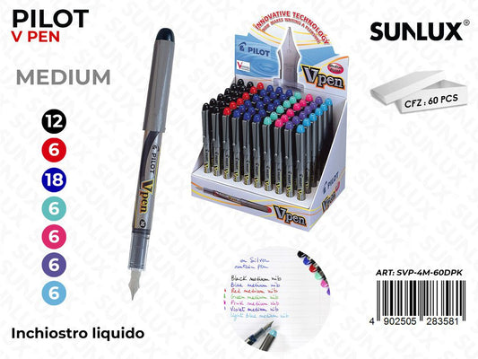 Esp. Pilot V-pen Medium Col. Ass
