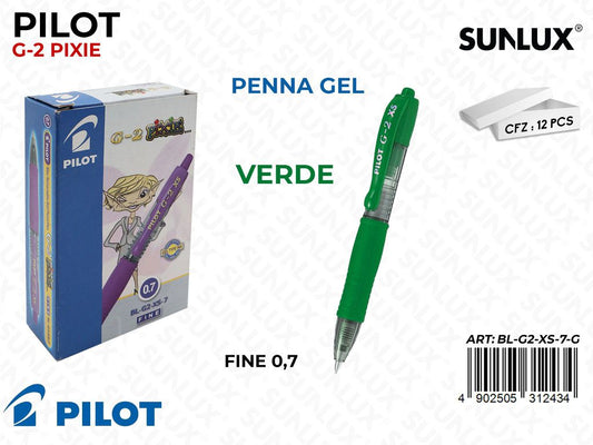 Pilot G-2 0.7 Penna Gel Pixie Verde