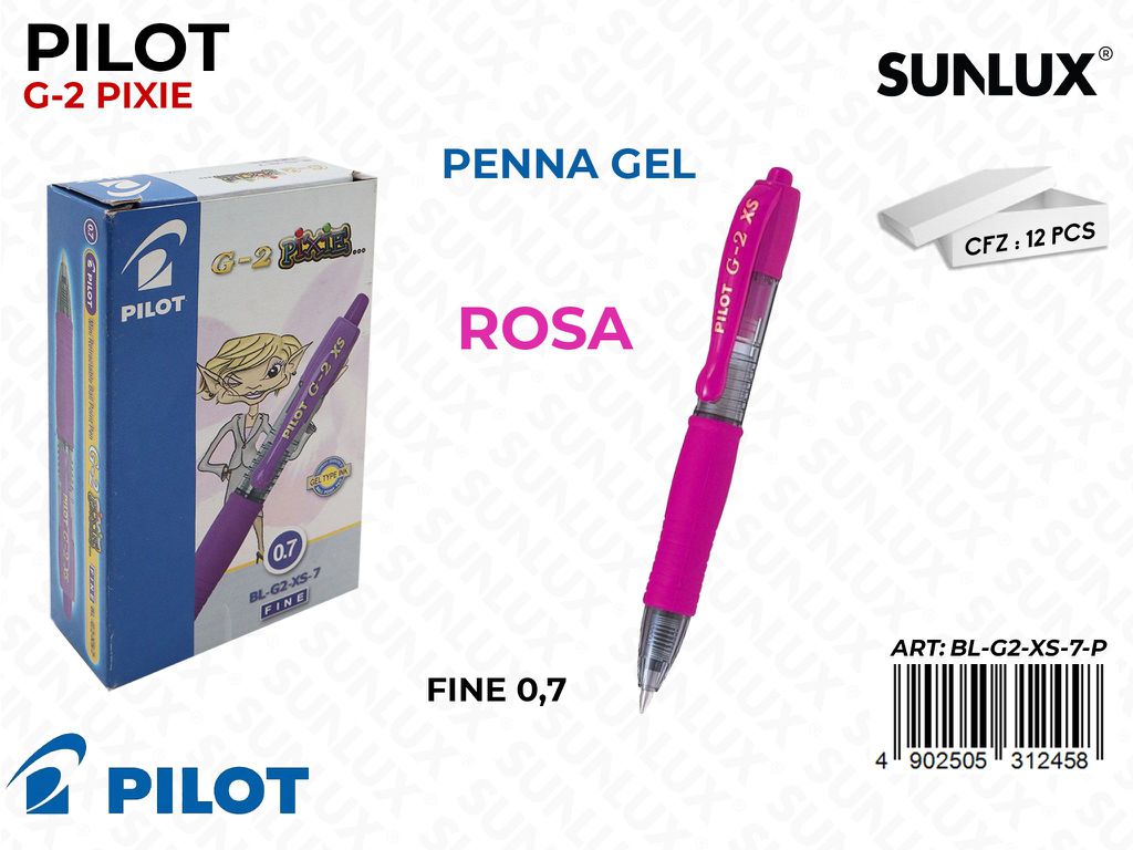 Pilot G-2 0.7 Penna Gel Pixie Rosa