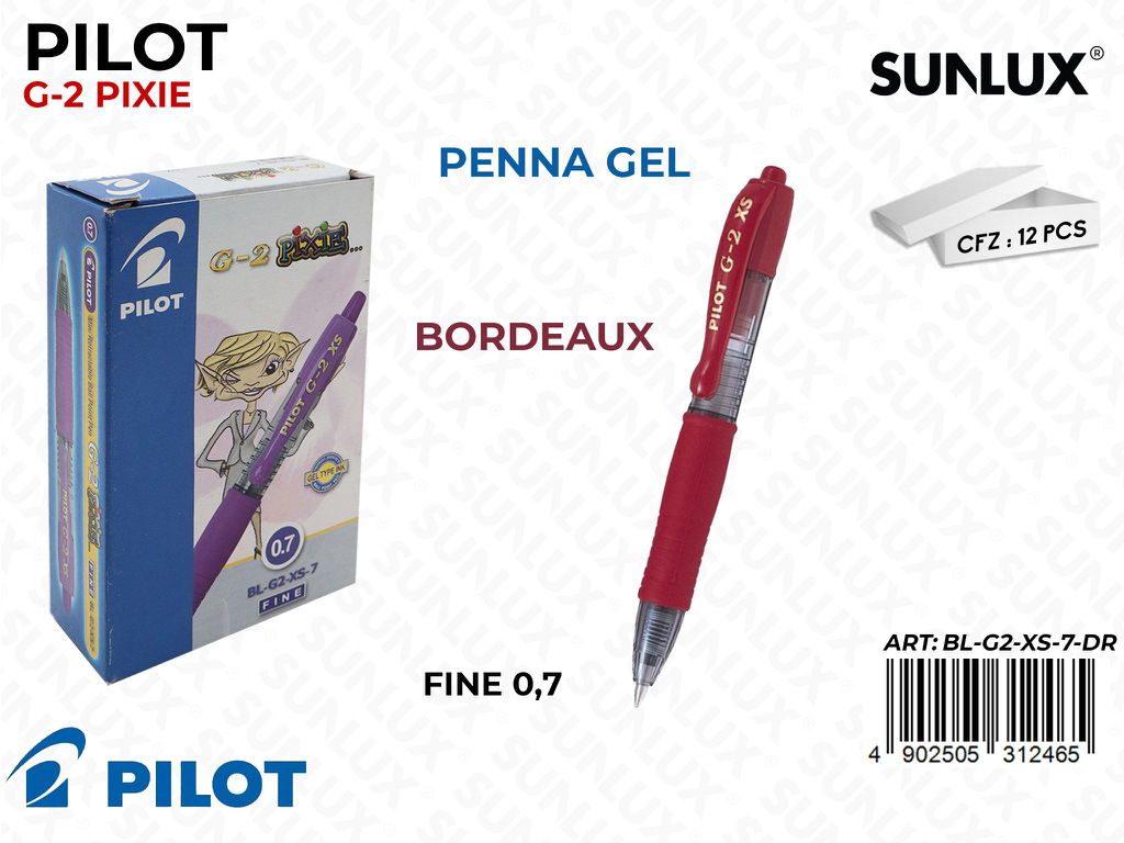 Pilot G-2 0.7 Penna Gel Pixie Bordeaux