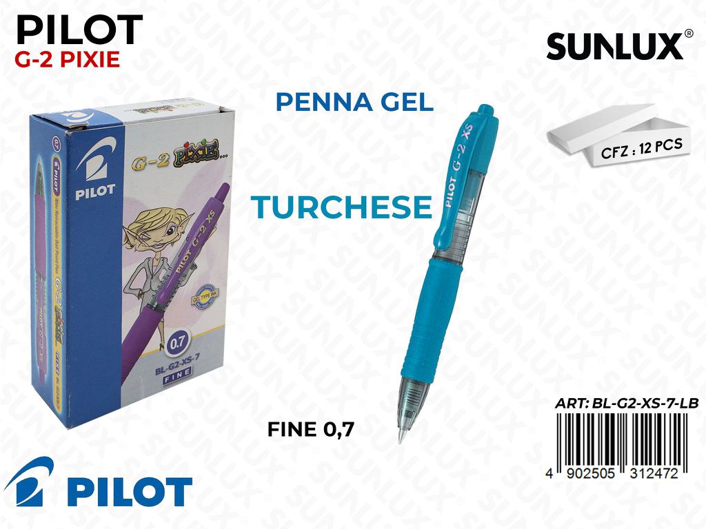 Pilot G-2 0.7 Penna Gel Pixie Celeste