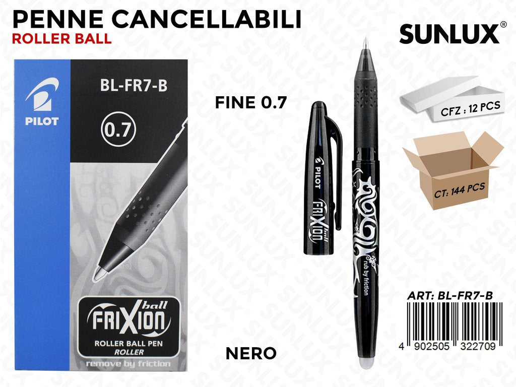 Pilot Frixion Ball Canc. Nero 0.7
