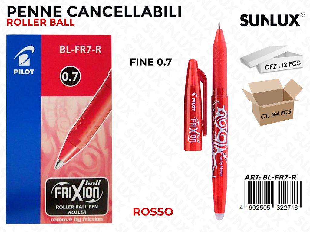 Pilot Frixion Ball Canc. Rosso 0.7