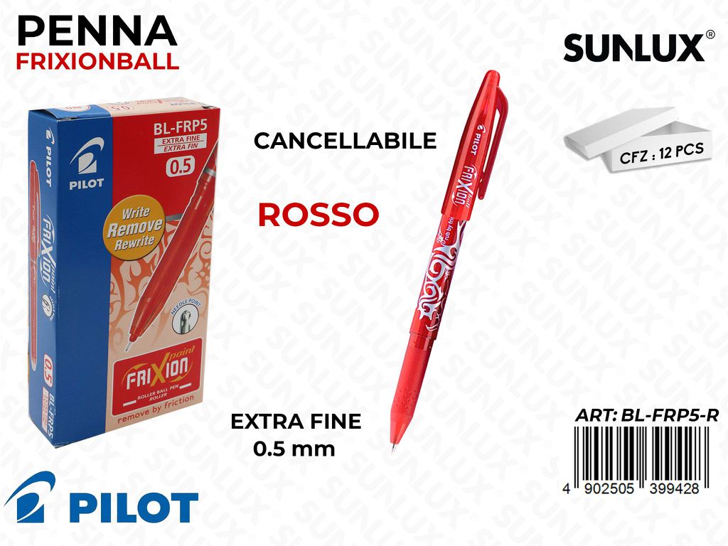 Pilot Frixion Ball Rosso Canc. 0.5MM