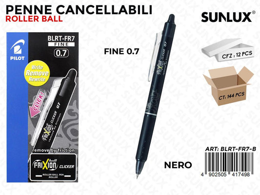 Pilot Frixion Clicker Nero 0.7MM