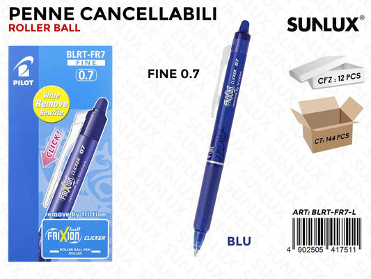 Pilot Frixion Clicker Blu 0.7MM