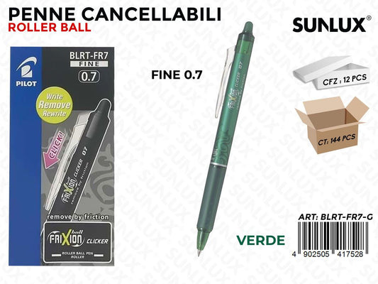 Pilot Frixion Clicker Verde 0.7MM