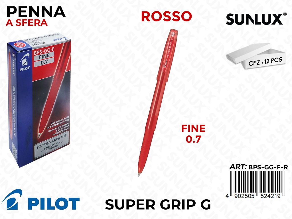 Penna a Sfera Super Grip G 0.7 Mm Rosso