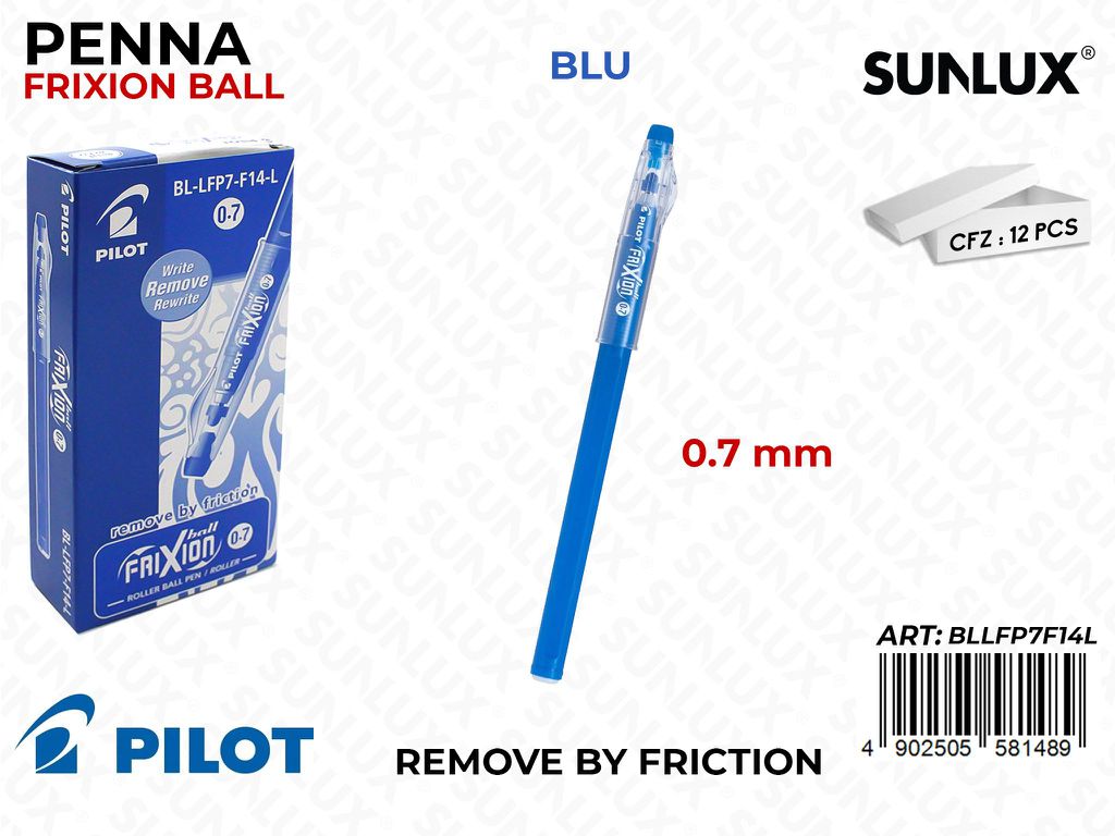 Penna Frixion Ball Sticks Blu 0.7MM