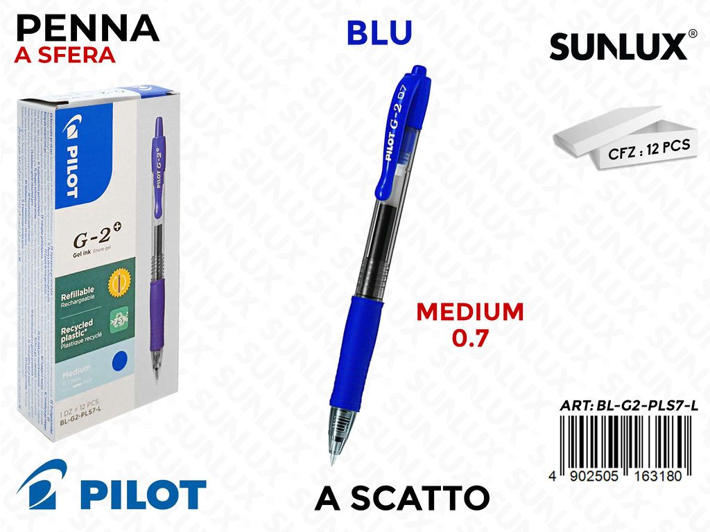 Pilot Penna a Sfera Plus G-2 0.7 Blu