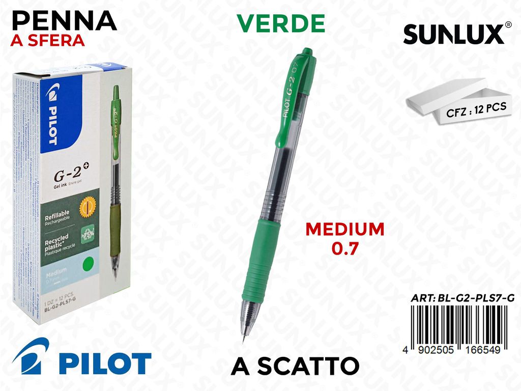 Pilot Penna a Sfera Plus G-2 0.7 Verde