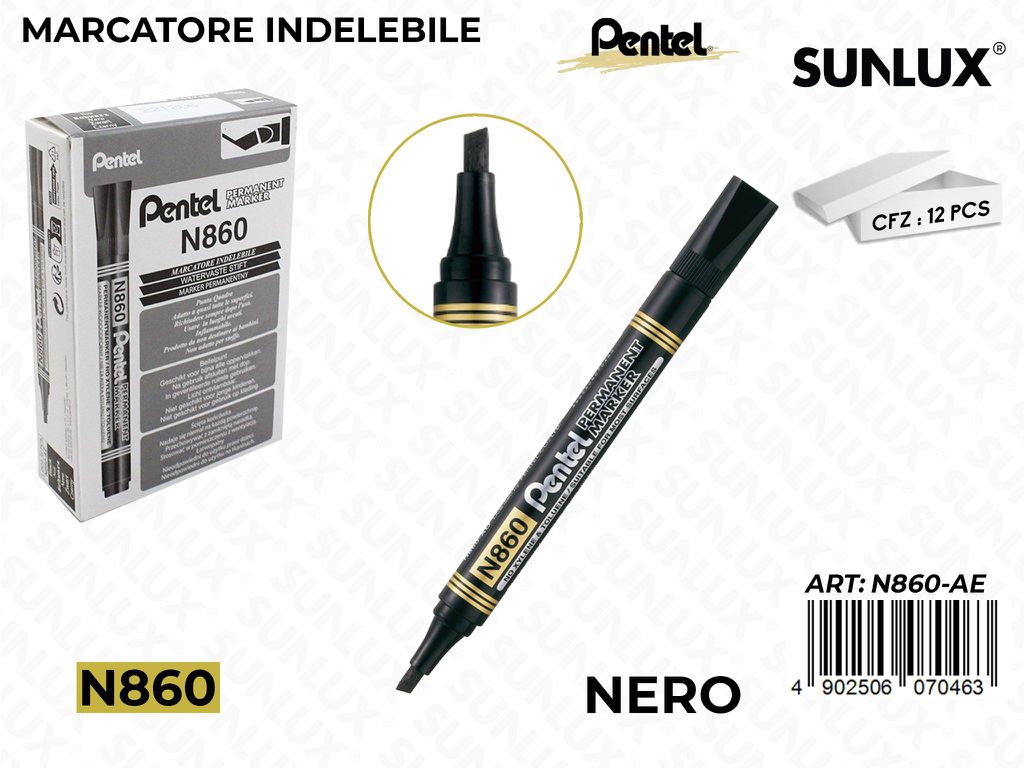 Marcatore Indel. Pentel N860 Nero