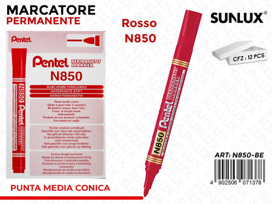 Pentel Marcatore Perm. Rosso N850