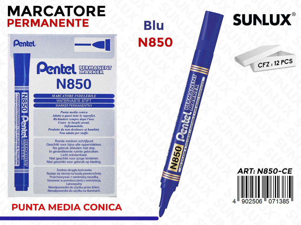 Pentel Marcatore Perm. Blu N850