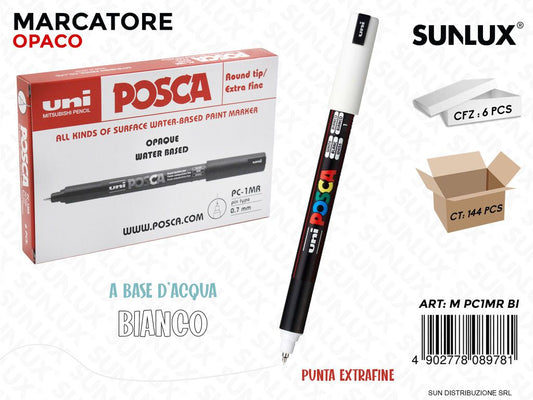 Uni Poscapen PC-1MR F Bianco da 6