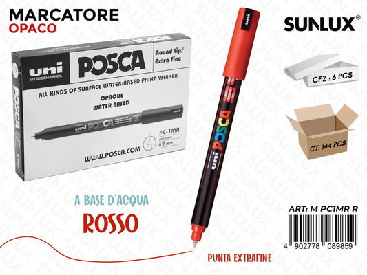 Uni Poscapen PC-1MR F Rosso