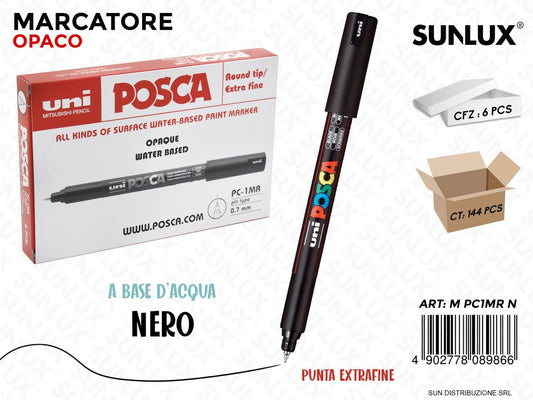 Uni Poscapen PC-1MR F Nero da 6