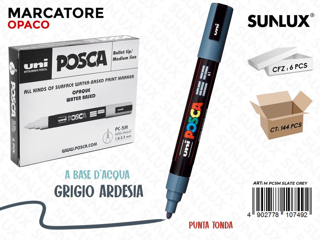 Uni Posca PC-5M M Grigio Ardesia