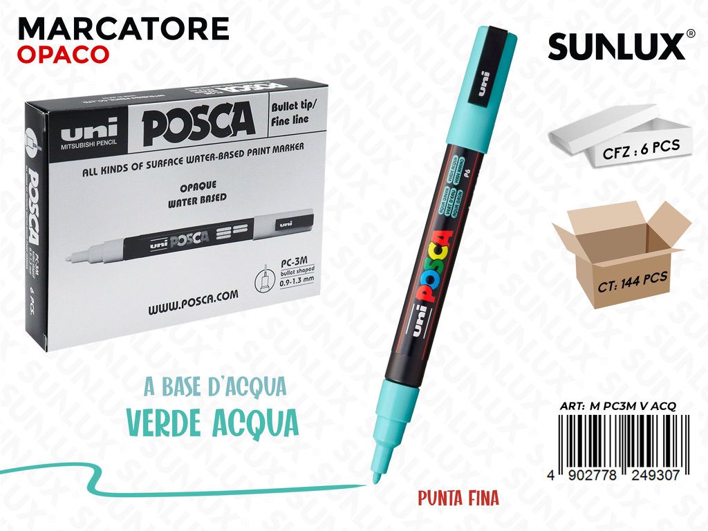Uni Posca PC-3M M Verde Acqua 0.9-1.3MM