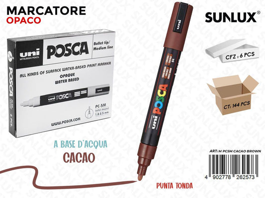 Uni Posca PC-5M M Cacao Opaco/ Pz da 6