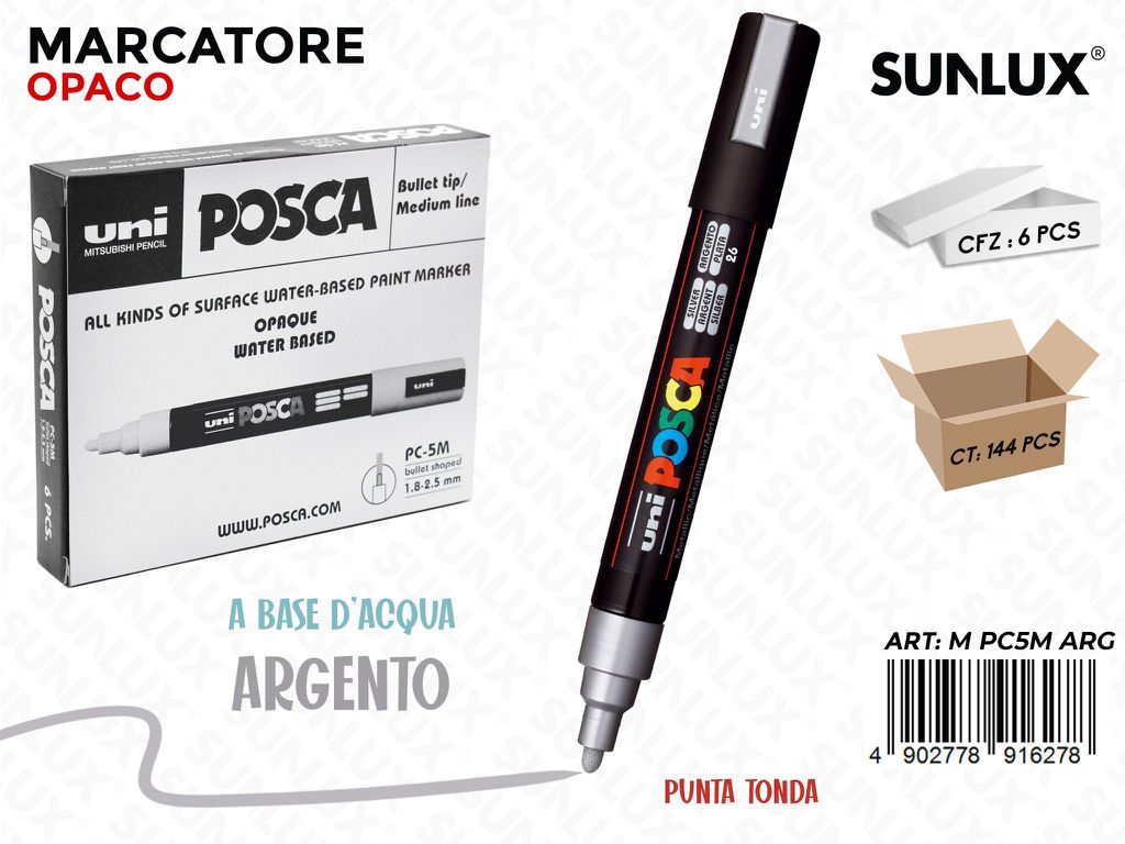 Uni Posca PC-5M M Argento