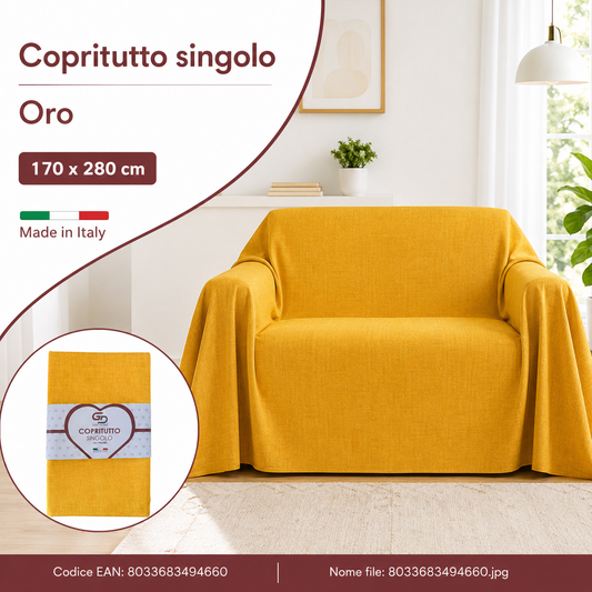 Copritutto 1P T.U. 170 X 280 Cm Oro Copritutto