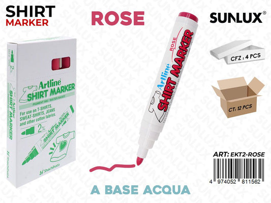 Pen. Shirt Marker per Tessuto Rosa /Pz da a 4