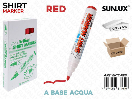Pen. Shirt Marker per Tessuto Rosso