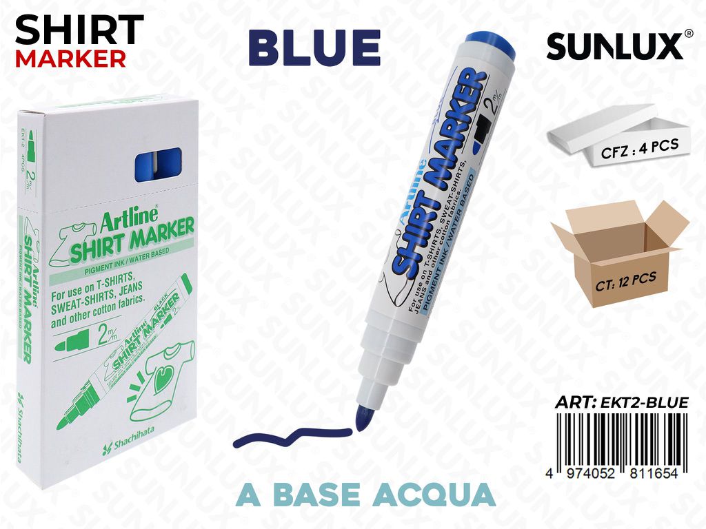 Pen. Shirt Marker per Tessuto Blu
