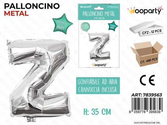 Palloncino Argento Metal 35CM L. Z