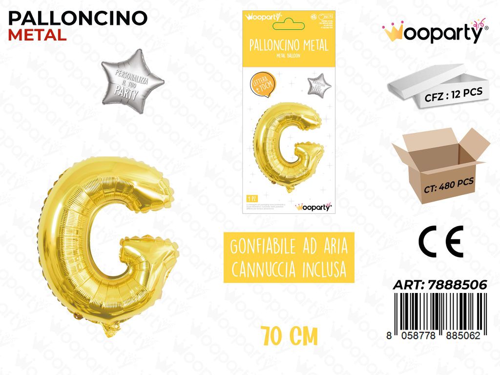Palloncino Metal Oro Let. G 70CM