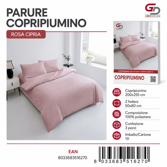 Parure Copripiumino Copripiumino+2 Federe Cuscino 200*255Cm 50*80+20Cm