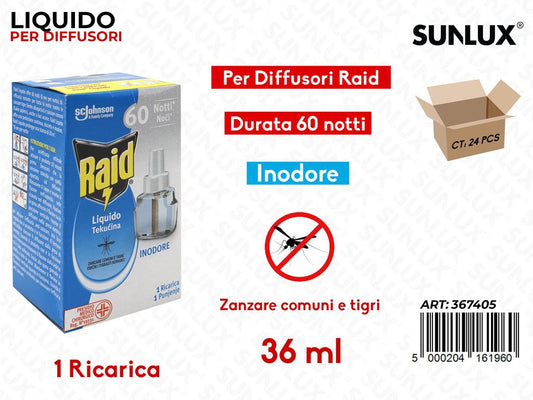 Raid Liquido Ric. Inodore 60GG 36ML