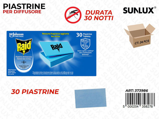 Raid Piastrine Antizanzare Diffusore 30PCS