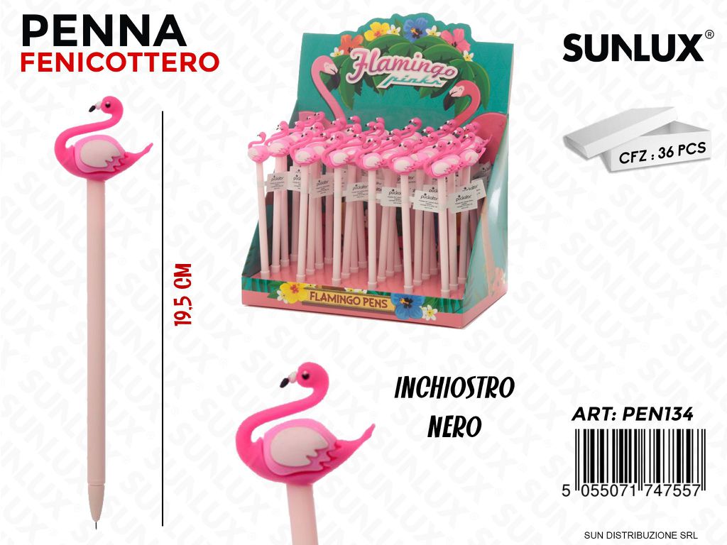 ESP. PENNA NERA FENICOTTERO 19.5CM /PZ DA 36**