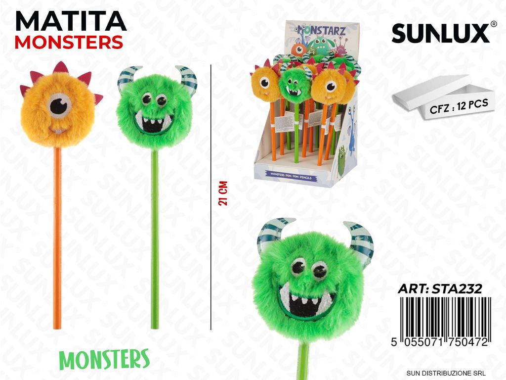 ESP. MATITA MONSTERS ASS. 21CM /PZ DA 12**