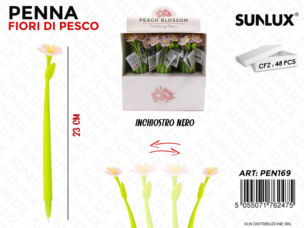 ESP. PENNA NERA FIORI DI PESCO FLESS. 23CM /PZ DA 48**