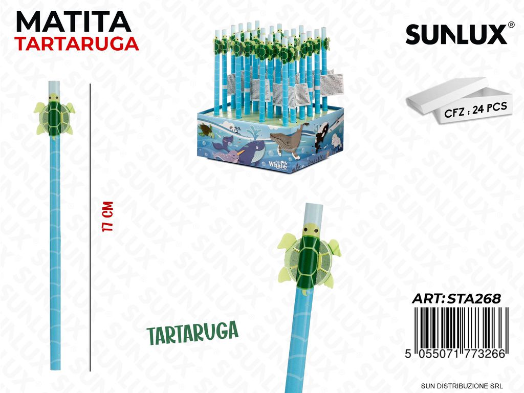 ESP. MATITA TARTARUGA MARINA 17CM /PZ DA 24**