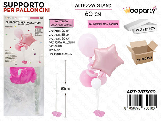 Wooparty Supporto Palloncini Girl 60CM