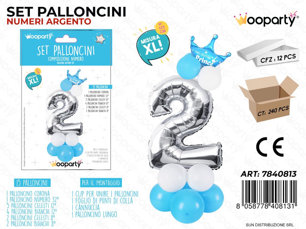 Set 15 Palloncini Prince CEL*ARG. Xl N.2