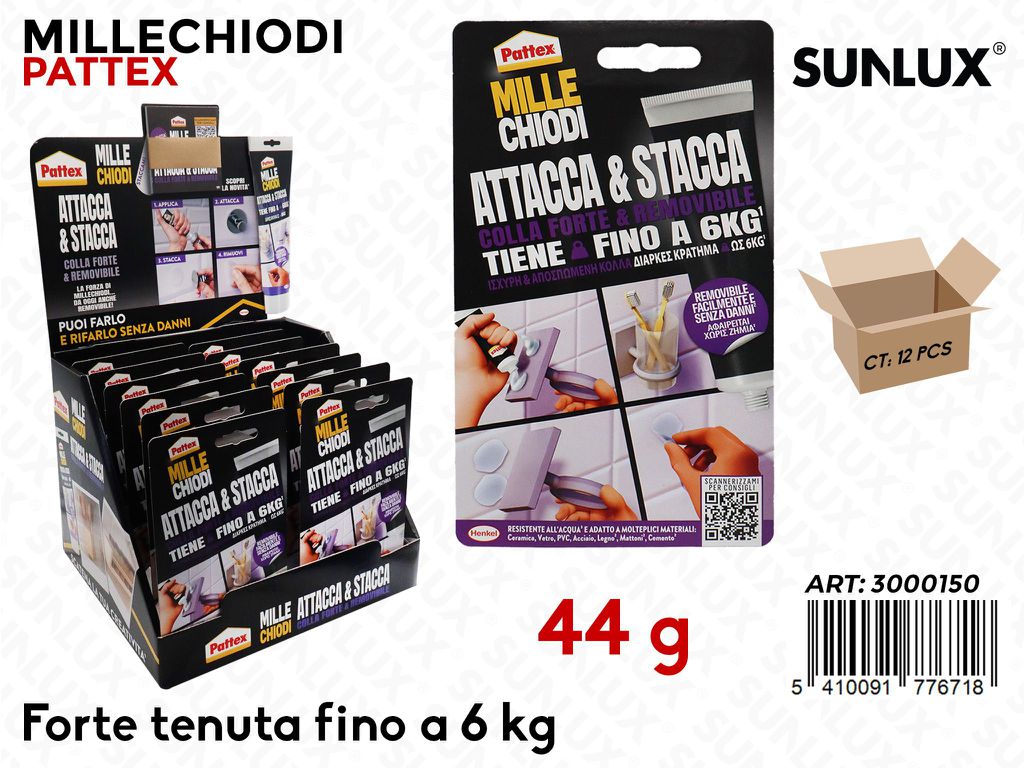 Pattex Esp. Millechiodi Attacca e Stacca 44GR