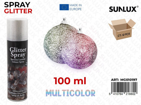SPRAY GLITTER MULTICOLORI 100 ML /PZ DA 12**